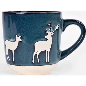Vánoční hrnek | ERDO | s jelenem tmavě modrý | 0,42 l | 712227