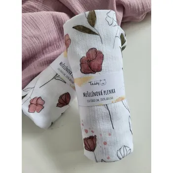 látková plena Mušelínová plenka STANDARD 60 x 60 cm - Blossom