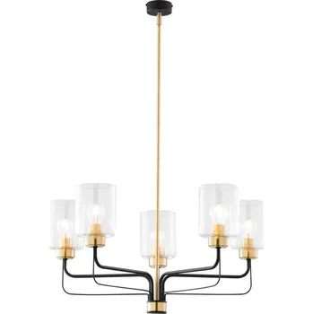 Jupiter 1882 - Lustr na tyči CERES 5xE27/15W/230V zlatá/černá