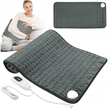 43X84 CM ELEKTRICKÁ DEKA PLYŠOVÁ VYHŘÍVACÍ PODLOŽKA S ČASOVAČEM, PRATELNÁ, PŘENOSNÁ