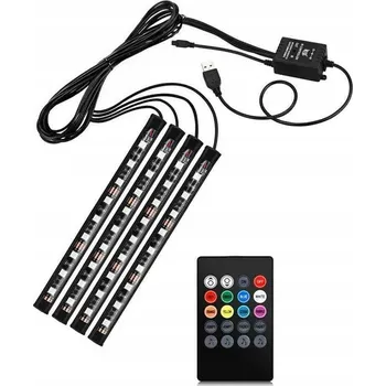 Osvětlení interiéru vozidel LED pásky USB - LED OSVĚTLENÍ Interiérové LED diody do auta Páska do kabiny automobilu