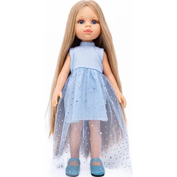 Dámské oblečení Šaty pro panenku Paola Reina a Minikane 32 cm By Loli - Glittery blue