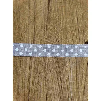 Stuha Vánoční stuha šíře 13 mm s hvězdičkami barva béžová bílá