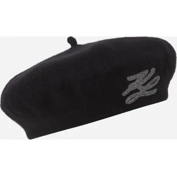 Čepice KARL LAGERFELD K/AUTOGRAPH WOOL BARET 999