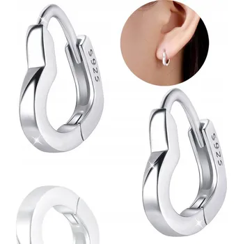 Náušnice Stříbrné náušnice RYZOST 925 Srdíčka STŘÍBRO Dámské Anglické Zapínání