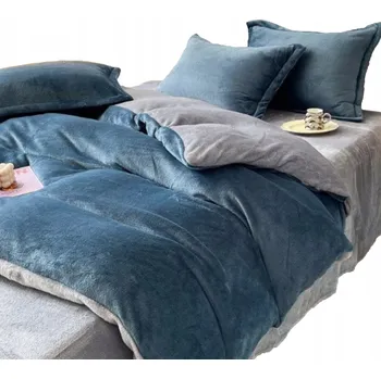 Povlečení SADA POVLEČENÍ Z PLYŠOVÉHO FLEECU 160x200 + 2x 70x80 VELUR TEPLÉ MĚKKÉ