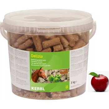 Krmivo pro koně Bonbóny Kerbl Pochoutka pro koně DELIZIA jablko 3 kg kbelík 3 kg