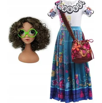 Karnevalový kostým ŠATY KOSTÝM PŘEVLEK ENCANTO MIRABEL MADRIGAL PLES KARNEVAL 152 158 CM