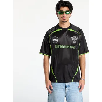 cyklistický dres Dres PLEASURES x Boiler Room Aqua Soccer Jersey Black S