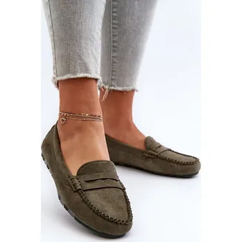 Dámské mokasíny Dámské semišové mokasíny Ranica Barva: Zelená, Velikost: 39