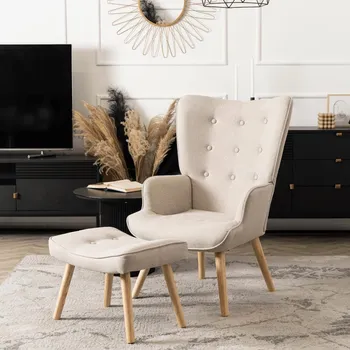 Křeslo Relaxační křeslo s podnožkou LOZANO 2 - béžové