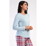 Vienetta Dámské pyžamo dlouhé Dominica: světle modrá M