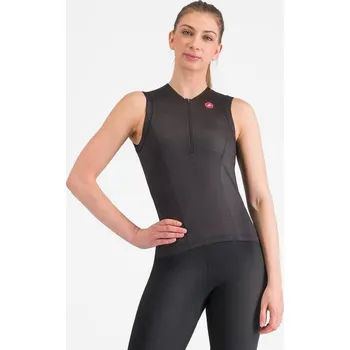 cyklistický dres CASTELLI Cyklistický dres bez rukávů - FREE SPEED 3 W TOP - černá