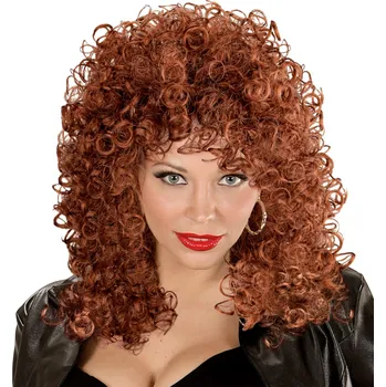 Karnevalová paruka Dámská paruka hnědá kudrnatá