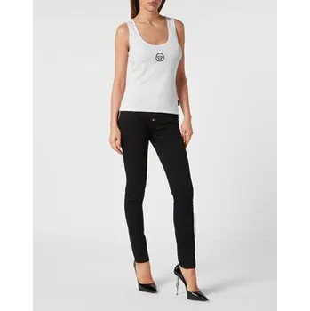 PHILIPP PLEIN Tank top 9251 Bílá Skin Tight Fit XXL