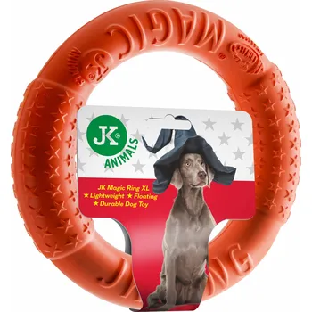 Hračka pro psa JK ANIMALS, Magic Ring Frisbee z EVA pěny, oranžový, 27 cm