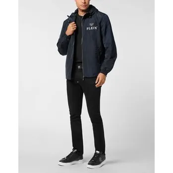 PHILIPP PLEIN Větrovka 25613 Světle modrá Regular Fit XL