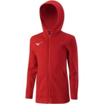 Dětská sportovní mikina Mizuno JR Sweat FZ Hoodie / Red Velikost: 152