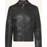 Hugo Pánská Kožená Bunda Lokis, černá, 50