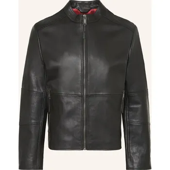 Hugo Pánská Kožená Bunda Lokis, černá, 50