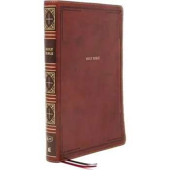 Cizojazyčná kniha KJV Holy Bible: Giant Print Thinline Bible, Brown Leathersoft, Red Letter, Comfort Print: King James Version - Nelson, Thomas