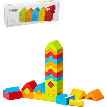 ostatní stavebnice Cubika CUBIKA DŘEVO Baby věž skládačka balanční set 5ks stavebnice 25 dílků