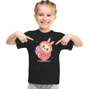 Dívčí tričko STRIKER Dětské tričko Labubu růžové srdce nápis Dětská velikost: 12 let