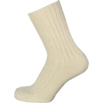 Dámské ponožky KNITVA Vlněné zdravotní ponožky bez lemu Zora - vel. 37 EU béžová světlá 37