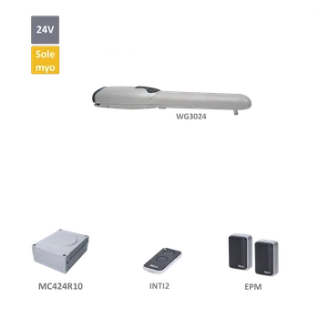 Pohon brány WINGO sada pro jednokřídlou bránu do 3,5m/křídlo, 1x WG3524 (24V, 85W, 1500N), 1x INTI, 1 pár BF, 1x MC424R10 + vestavěný přijímač