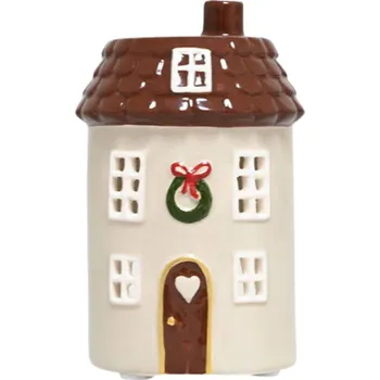 Svícen Det Gamle Apotek Keramický svícen Joyful Christmas Beige