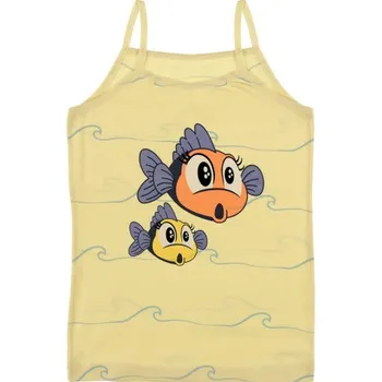 Souprava dámského spodního prádla EVONA a.s. Dívčí košilka KIDS UR D SVĚTLE ŽLUTÁ Velikost: 122