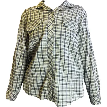 Dámská košile Dámská bavlněná košile béžová 19-911B Velikost: L