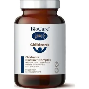 BioCare Mindlinx® Complex živé bakterie s L-glutaminem pro děti, prášek 60 g>