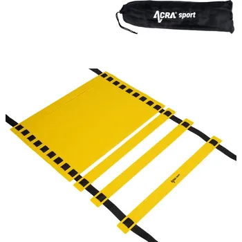 Acra ACRA Žebřík na agility tréninkový 6m plastové příčky žluto-černý