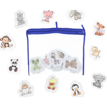 Vodní sport _Ostatní 1_ Vodolepky baby pěnové zvířátka do vody set 18ks v síťce na zip do vany