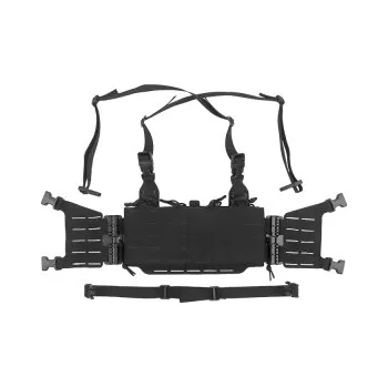 Airsoft Taktický QD chestrig, lasercut - Černý + dárek zdarma