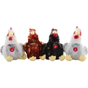 plyšák _Ostatní 1_ PLYŠ Slepice / kohout 22cm na baterie Zvuk 4 barvy *PLYŠOVÉ HRAČKY*