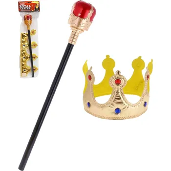 Karnevalový kostým _Ostatní 1_ KARNEVAL Žezlo set s korunkou různé barvy *KARNEVALOVÝ DOPLNĚK*
