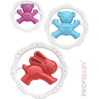 _Ostatní 1_ PROFIBABY Baby kruh medvěd / zajíc 12cm chrastítko 2 druhy pro miminko