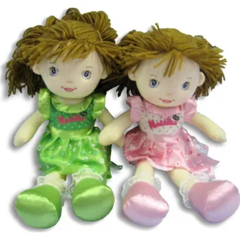 Panenka _Ostatní 1_ Panenka textilní látková 40cm lesklé šatičky s nápisem Natálka hadrová 2 barvy