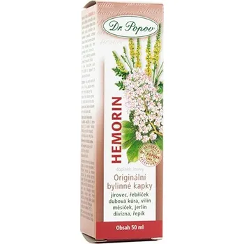 Přírodní produkt Hemorin, originální bylinné kapky, 50 ml Dr. Popov