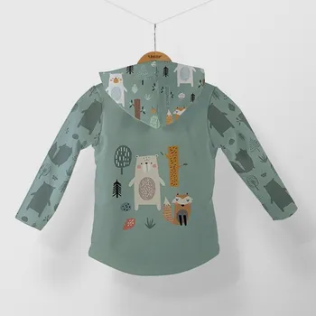 2. Třída - Panel se střihem na softshell bundu petrol forest tmavá máta 98