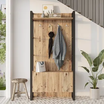 Předsíňová stěna RALSTON loftová předsíňová sestava, borovice