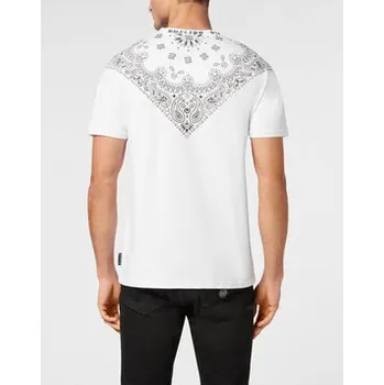 Pánské tričko PHILIPP PLEIN T-Shirt 22833 Bílá Regular Fit XXL
