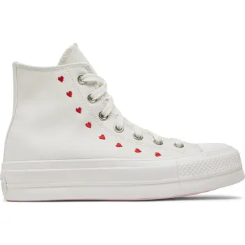 Dámské tenisky Converse Chuck Taylor All Star Lift Hi White Red (W) Velikost: 41