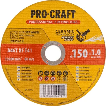Řezný kotouč Kotouč řezný keramický Procraft YCD150x1.0 | YCD150x1.0