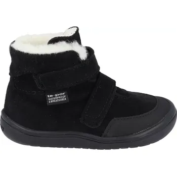 Dívčí tenisky Jonap zimní barefoot boty Jerry černé - vlna 31