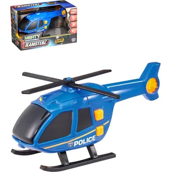 autíčko _Ostatní 1_ Teamsterz helikoptéra modrá na baterie vrtulník Policie plast Světlo Zvuk