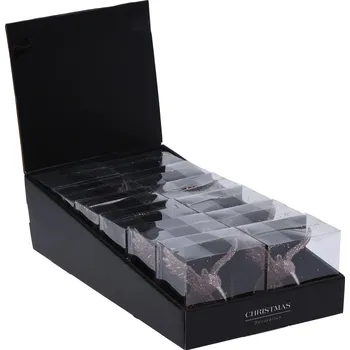 Vánoční ozdoba dekorace PTÁČEK 10cm PH akryl RŮŽ