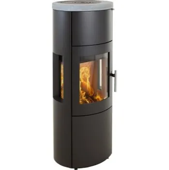 Krbová kamna HETA Scan-line 820S boční prosklení šedý lak a horní deska mastek